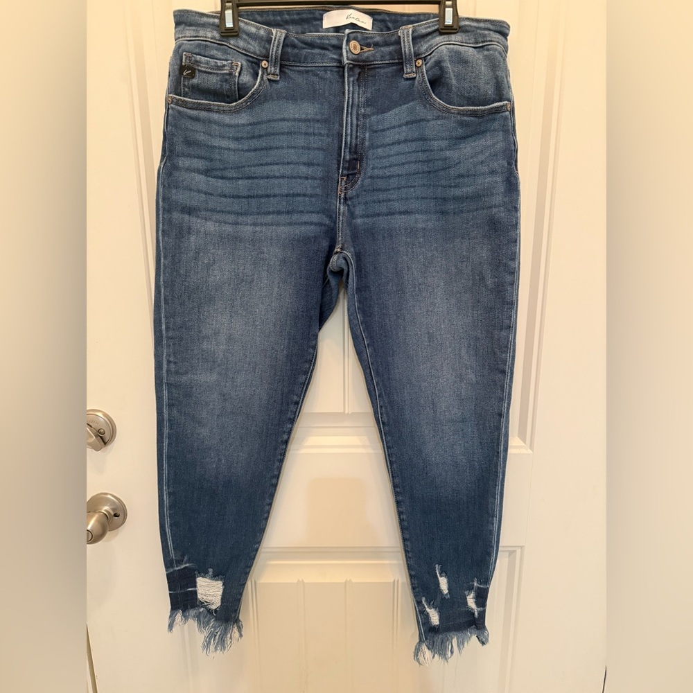 Women's Blue Distressed Jeans